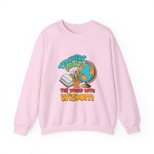 Load image into Gallery viewer, Wisdom-Themed Teacher Sweatshirt, Perfect Gift for Teachers, Unisex Crewneck, Comfortable and Stylish, Education Apparel, Back to School
