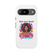 Load image into Gallery viewer, Inspirational Phone Case, Pray Wait Trust God Has a Plan, Spiritual Gift, Motivational Decor, Faith-Based Accessory
