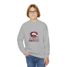Load image into Gallery viewer, Christmas Lover Youth Crewneck Sweatshirt, Kids Holiday Jumper, Just A Girl Who Loves Christmas Pullover, Festive Children's Sweatshirt,
