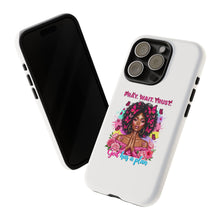 Load image into Gallery viewer, Inspirational Phone Case, Pray Wait Trust God Has a Plan, Spiritual Gift, Motivational Decor, Faith-Based Accessory
