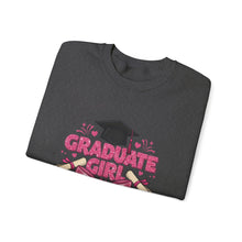 Load image into Gallery viewer, Graduate Girl 2025 Sweatshirt, Graduation Gift, Cozy Crewneck, Class of 2025, Celebrate Success, Trendy Sweatshirt
