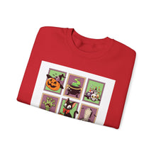 Load image into Gallery viewer, Halloween Themed Unisex Crewneck Sweatshirt, Cozy Fall Layering, Spooky Season Apparel, Pumpkin, Ghost, Witch Design
