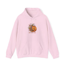 Load image into Gallery viewer, Halloween Pumpkin Floral Hoodie, Cozy Unisex Sweatshirt for Fall, Spooky Season Apparel, Perfect for Halloween Parties, Autumn Gift
