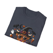 Load image into Gallery viewer, Halloween Witch Dog Unisex Softstyle T-Shirt, Cute Pet Tee, Halloween Costume, Fall Fashion, Spooky Season Top, Gift for Pet Lovers
