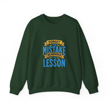 Load image into Gallery viewer, Inspirational Crewneck Sweatshirt, Forget the Mistake Remember the Lesson Hoodie, Motivational Gift, Cozy Apparel, Unisex Sweatshirt, [...]
