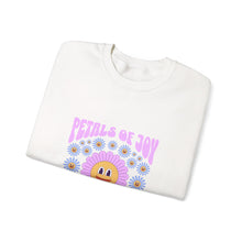 Load image into Gallery viewer, Petals of Joy Crewneck Sweatshirt, Happy Vibes Apparel, Gift for Friends, Spring Casual Wear, Youthful Style
