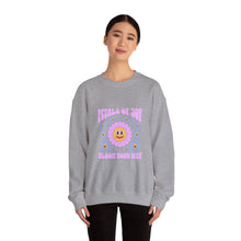 Load image into Gallery viewer, Petals of Joy Crewneck Sweatshirt, Happy Vibes Apparel, Gift for Friends, Spring Casual Wear, Youthful Style
