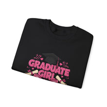 Load image into Gallery viewer, Graduate Girl 2025 Sweatshirt, Graduation Gift, Cozy Crewneck, Class of 2025, Celebrate Success, Trendy Sweatshirt
