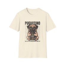 Load image into Gallery viewer, Pug Coffee Lover T-Shirt, Cute Pet Tee, Gifts for Dog Lovers, Unisex Casual Wear, Pugcino Graphic Tee, Pet Parent Apparel
