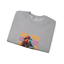 Load image into Gallery viewer, Skater Bear Crewneck Sweatshirt - Cool Aesthetic for Skate Lovers, Perfect Gift for Birthdays, Casual Wear, Unisex Sweater, Streetwear
