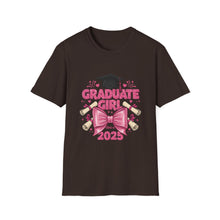 Load image into Gallery viewer, Graduation Girl T-Shirt, Unisex Tee for Graduates, Class of 2025 Shirt, Cute Graduation Gift, High School/College Graduate Apparel
