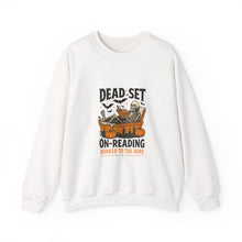 Load image into Gallery viewer, Halloween Reading Sweatshirt | Cozy Unisex Crewneck | Book Lovers Gift, Fall Fashion, Halloween Apparel, Spooky Season Essentials, [...]
