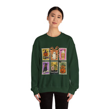 Load image into Gallery viewer, Halloween-Themed Crewneck Sweatshirt, Cozy Unisex Crew, Fall Fashion, Pumpkin Decor, Seasonal Gift, Cute Sweatshirt for October

