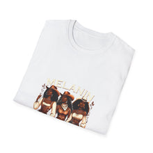 Load image into Gallery viewer, Melanin Goddess Unisex Softstyle T-Shirt, Casual Wear, Affirmation Tee, Gift for Her, Summer Essential, Black Woman Pride Shirt
