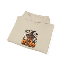 Load image into Gallery viewer, Halloween Cat Witch Hoodie | Cozy Unisex Sweatshirt | Pumpkin Patch, Spooky Season, Fall Fashion, Halloween Gift, Casual Wear
