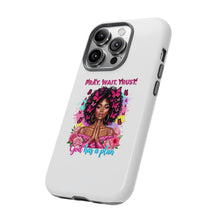 Load image into Gallery viewer, Inspirational Phone Case, Pray Wait Trust God Has a Plan, Spiritual Gift, Motivational Decor, Faith-Based Accessory
