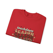 Load image into Gallery viewer, Touchdown Season Sweatshirt - Cozy Gift for Football Fans, Autumn Apparel, Game Day Wear, Unisex Crewneck
