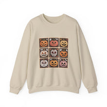 Load image into Gallery viewer, Halloween Pumpkin Patch Crewneck Sweatshirt, Cozy Fall Sweater, Unisex Halloween Apparel, Spooky Season Gear, Perfect for Halloween Parties
