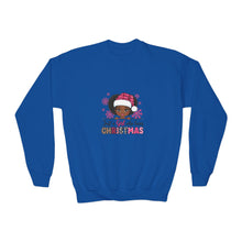 Load image into Gallery viewer, Christmas Lover Youth Crewneck Sweatshirt, Kids Holiday Jumper, Just A Girl Who Loves Christmas Pullover, Festive Children's Sweatshirt,
