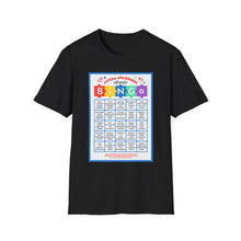 Load image into Gallery viewer, Autism Awareness Bingo T-Shirt, Unisex Softstyle Tee for Fundraising Events, Family Gatherings, Awareness Month, Gift for Supporters
