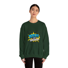 Load image into Gallery viewer, Jesus is My Superhero Sweatshirt, Unisex Crewneck, Religious Gift, Faith-Based Apparel, Inspirational Clothing, Christian Fashion
