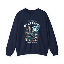 Load image into Gallery viewer, Overthinker Unisex Crewneck Sweatshirt - Cozy Gift for Deep Thinkers, Halloween, Cozy Nights, Thoughtful Apparel, Oversized Sweater
