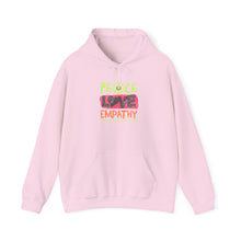 Load image into Gallery viewer, Peace Love Empathy Hoodie | Unisex Heavy Blend Sweatshirt for Comfort and Style, Ideal for Gift-Giving, Cozy Wear, and Everyday Use
