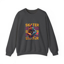 Load image into Gallery viewer, Skater Bear Crewneck Sweatshirt - Cool Aesthetic for Skate Lovers, Perfect Gift for Birthdays, Casual Wear, Unisex Sweater, Streetwear
