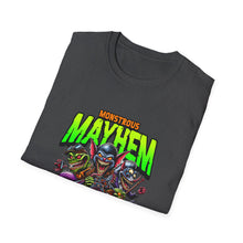 Load image into Gallery viewer, Monstrous Mayhem Unisex Softstyle T-Shirt, Graphic Tee, Halloween Costume, Gift for Gamers, Casual Wear, Fun T-Shirt
