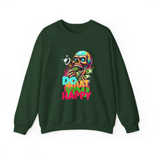 Load image into Gallery viewer, Funny Skull Quotes Unisex Sweatshirt, Happy Vibes Sweater, Silly Skeleton Jumper, Motivational Pullover, Cool Graphic Crewneck, Comfortable
