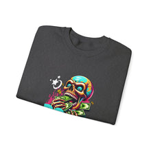 Load image into Gallery viewer, Funny Skull Quotes Unisex Sweatshirt, Happy Vibes Sweater, Silly Skeleton Jumper, Motivational Pullover, Cool Graphic Crewneck, Comfortable
