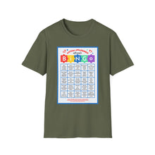 Load image into Gallery viewer, Autism Awareness Bingo T-Shirt, Unisex Softstyle Tee for Fundraising Events, Family Gatherings, Awareness Month, Gift for Supporters
