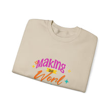 Load image into Gallery viewer, Brightening the World Crewneck Sweatshirt, Cozy Unisex Pullover, Perfect Gift for Friends, Inspirational Apparel for Every Occasion, [...]
