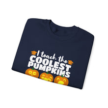 Load image into Gallery viewer, Halloween Pumpkin Crewneck Sweatshirt, Unisex Fall Apparel, Cozy Sweatshirt, Halloween Gift, Pumpkin Design, Casual Wear, Autumn Fashion
