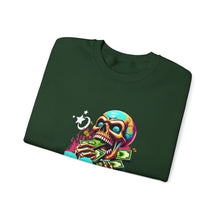 Load image into Gallery viewer, Funny Skull Quotes Unisex Sweatshirt, Happy Vibes Sweater, Silly Skeleton Jumper, Motivational Pullover, Cool Graphic Crewneck, Comfortable
