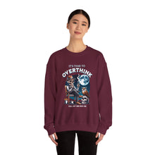 Load image into Gallery viewer, Overthinker Unisex Crewneck Sweatshirt - Cozy Gift for Deep Thinkers, Halloween, Cozy Nights, Thoughtful Apparel, Oversized Sweater
