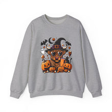 Load image into Gallery viewer, Halloween Dog Sweatshirt, Unisex Crewneck, Cozy Fall Apparel, Spooky Season Gift, Pet Lover's Top
