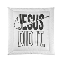 Load image into Gallery viewer, Jesus Did It Comforter - Fun Bedding, Gift for Faith Lovers, Christian Decor, Bedroom Cozy, Unique Housewarming Present
