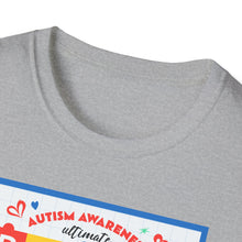 Load image into Gallery viewer, Autism Awareness Bingo T-Shirt, Unisex Softstyle Tee for Fundraising Events, Family Gatherings, Awareness Month, Gift for Supporters
