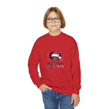 Load image into Gallery viewer, Christmas Lover Youth Crewneck Sweatshirt, Kids Holiday Jumper, Just A Girl Who Loves Christmas Pullover, Festive Children's Sweatshirt,
