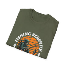 Load image into Gallery viewer, Unisex Fishing Serenity T-Shirt, Relaxed Life Tee for Fishing Enthusiasts, Outdoor Lover Gift, Casual Wear, Birthday Present, [...]
