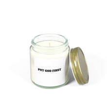 Load image into Gallery viewer, Scented Candles, Religious Home Decor, Put God First, Christian Gifts, Inspirational Quotes, Coconut Apricot Wax

