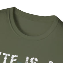 Load image into Gallery viewer, Witty Graphic Tee - "WTF is a Kilometer?" | Unisex Softstyle T-Shirt for Travel Lovers, Funnies, Humor Gifts, Casual Wear, Everyday Use
