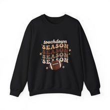 Load image into Gallery viewer, Touchdown Season Sweatshirt - Cozy Gift for Football Fans, Autumn Apparel, Game Day Wear, Unisex Crewneck
