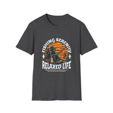 Load image into Gallery viewer, Unisex Fishing Serenity T-Shirt, Relaxed Life Tee for Fishing Enthusiasts, Outdoor Lover Gift, Casual Wear, Birthday Present, [...]
