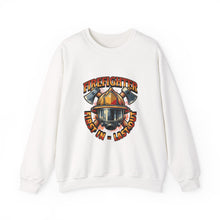 Load image into Gallery viewer, Firefighter Crewneck Sweatshirt - First In Last Out, Unisex Sweatshirt, Firefighter Gift, Casual Warmth, Everyday Apparel
