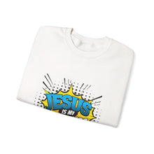 Load image into Gallery viewer, Jesus is My Superhero Sweatshirt, Unisex Crewneck, Religious Gift, Faith-Based Apparel, Inspirational Clothing, Christian Fashion
