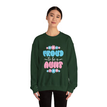 Load image into Gallery viewer, Proud Aunt Sweatshirt, Cozy Gift for Aunts, Family Gatherings, Birthday Present, Mother's Day Gift, Casual Outfit

