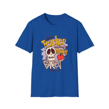 Load image into Gallery viewer, Skeleton Teacher Humor T-Shirt, Cute Teacher Gift, Back to School Shirt, Halloween Apparel, Teacher Life Tee
