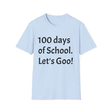 Load image into Gallery viewer, 100 Days of School Unisex Softstyle T-Shirt, Fun Teacher Shirt, Back to School, Student Gift, Classroom Celebration
